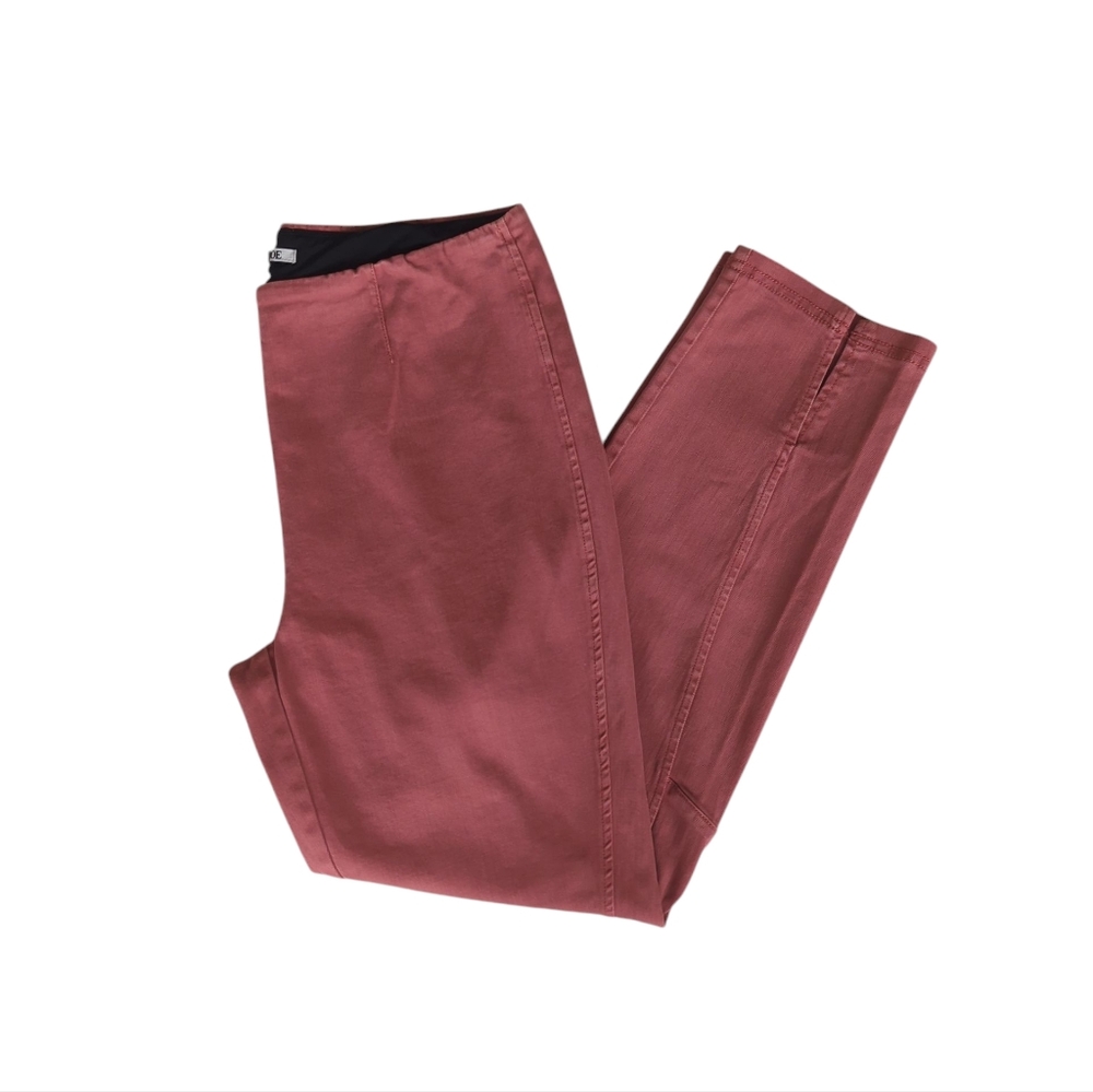 Nic + Zoe Stretchy Tummy Control Pull-On Ankle Trouser Pants 10 Red Salmon